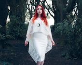 Bride of Westeros, Wedding Dress, Bridal, Bridesmaid, Alternative, Edgy, Dramatic, Game of Thrones, Cape, Lace, Ivory, Gothic, Evening Wear