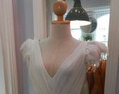 Dove Dress, Couture, Feathers, Bridal, Bridesmaid Dress, Dramatic, Ivory Dress, Alternative, Pearl