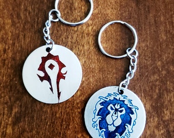 World of Warcraft Faction Keychain