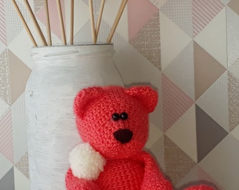 Crocheted teddy bear