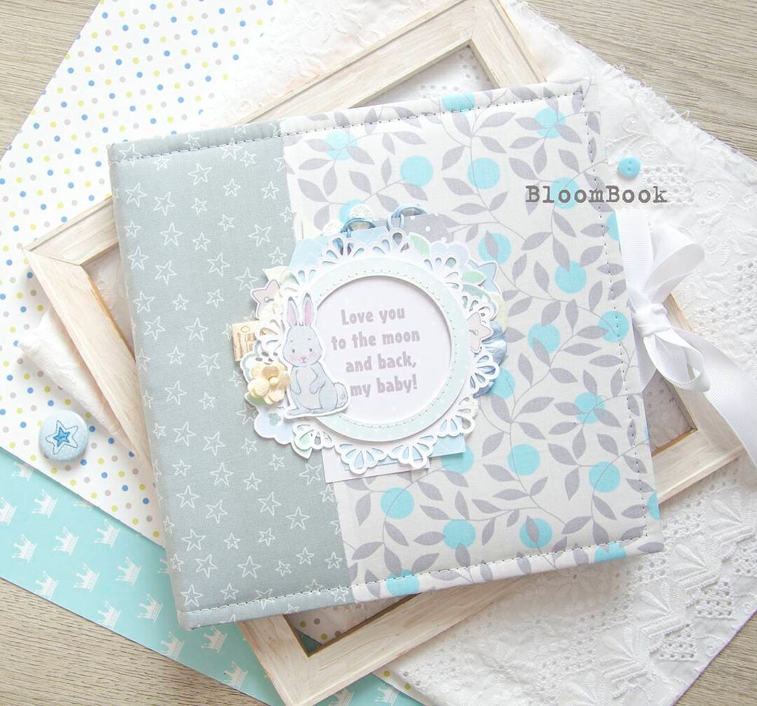 Gender Neutral Baby Memory Book, Baby Boy Photo Album, Scrapbooking ...