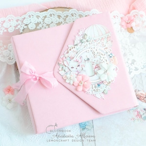 Handmade Princess photo album, Baby girl journal, Scrapbooking album, Keepsake baby album, Communion album, First year baby book