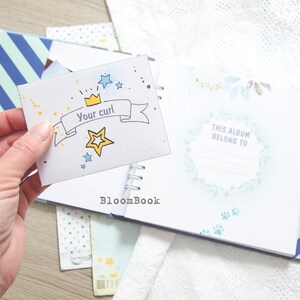 álbum de bebé personalizado, Libro de recuerdos de bebé personalizado para un niño el nacimiento hasta los 1 año, libro de registro de bebé imagen 10