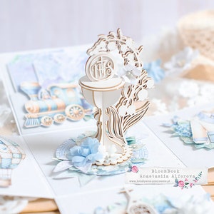 Exploderende doos communie, exploderende doos feestvarken, doopsel, doop, eerste communie, babyshower, nieuwe babykaart handgemaakt, geld cadeau