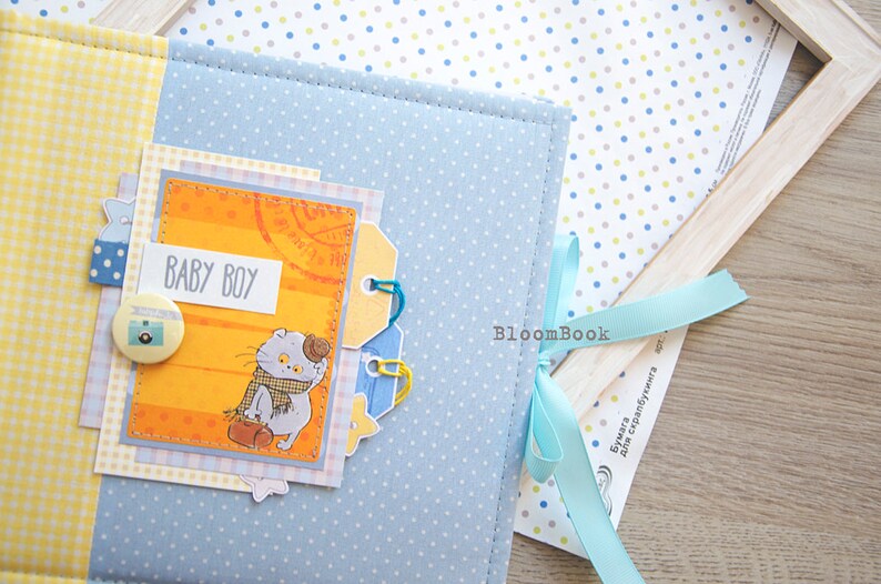 Personalized Baby Memory Book Boy Baby Photo Album Baby Etsy