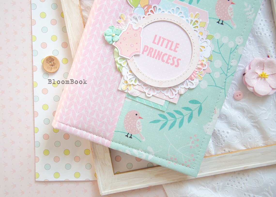 Personalized Baby Memory Book Girl Personalized Girl Photo Etsy