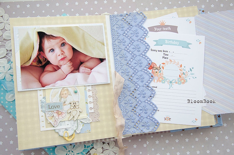 Baby Boy Photo Album Personalized Baby's First Year Photo Etsy