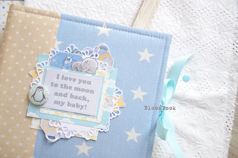 Personalized Baby Memory Book Boy Scrapbook Baby Album Baby Etsy