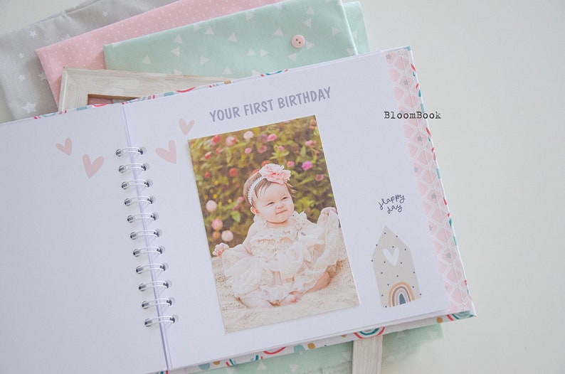 Personalized Baby Album Girl Personalized Baby Memory Book Etsy
