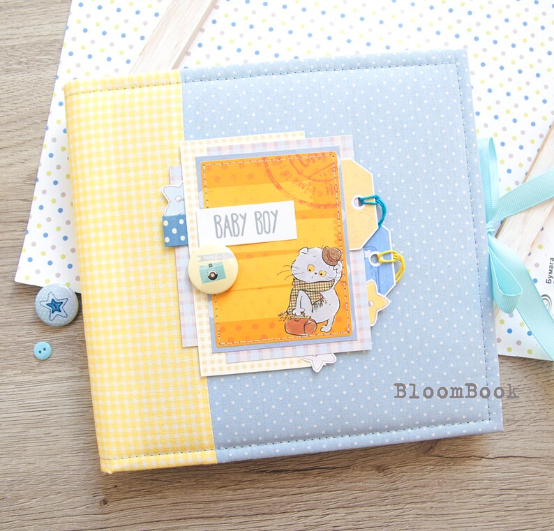 Personalized Baby Memory Book Boy Baby Photo Album Baby Etsy