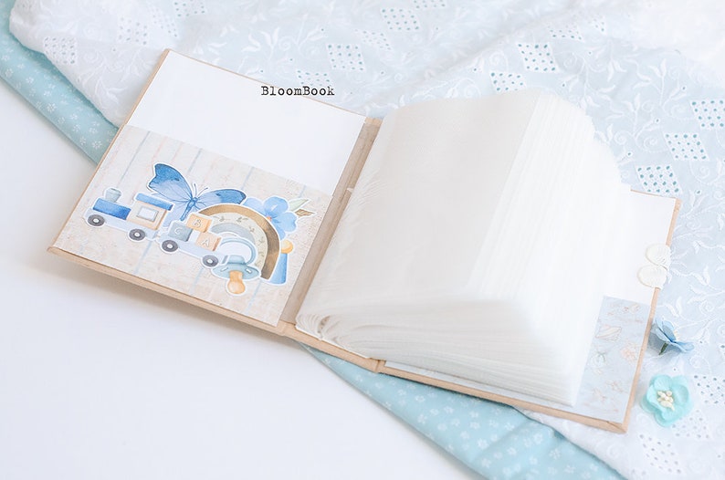 Set of Baby Boy Photo Album and Baby Memory Box Scrapbook Etsy