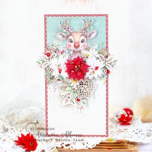 Handgemaakte kerstkaart | Gelukkig nieuwjaar | Plakboek | Wenskaart | 3D | Kerstkaart | Kaarten maken | Envelop voor geld