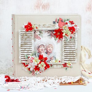 Handgemaakt kerstalbum, plakboekalbum, uniek junkdagboek, kerstcadeau, junkjournaal, december dagelijks, scrapbook kerstdagboek