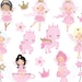 Pink & Gold Fairy Clipart, Fairy Party clipart, Fairy Princess clipart, unicorn clipart, Fairy clip art, Commercial License Included