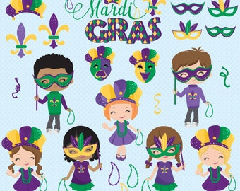 BUY5GET5 Mardi Gras Clipart, Masquerade Party clipart, cute Mardi Gras clipart, mask clip art, costume clipart, dress up,