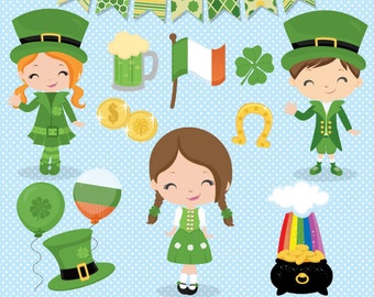 BUY5GET5 St Patricks Day Clipart, Irish clipart, Irish kids clipart, St Patricks Day graphics, St Patricks Day Papers,