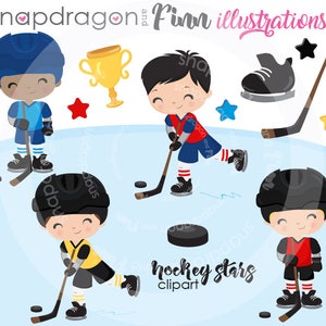 BUY5GET5 Hockey clipart, winter clipart, skating clipart, hockey players clipart, digital illustrations, vectors,