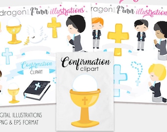 BUY5GET5 Boy First Communion clipart, Religious clipart, Cute Communion Boys clipart, cross clipart, bible clipart,