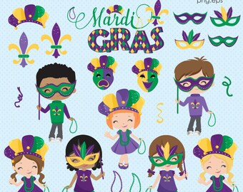mardi gras clipart etsy