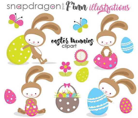 Buy5get5 Paques Clipart Clipart Lapin De Paques Paques Clip Etsy