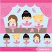 Ballet Clipart, Ballerina Clipart, Dance Clipart, Vector Ballet Clipart, Ballet DIgital Papers, Commercial License Included