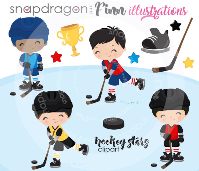 Buy5get5 Hockey Clipart Winter Clipart Skating Clipart Etsy