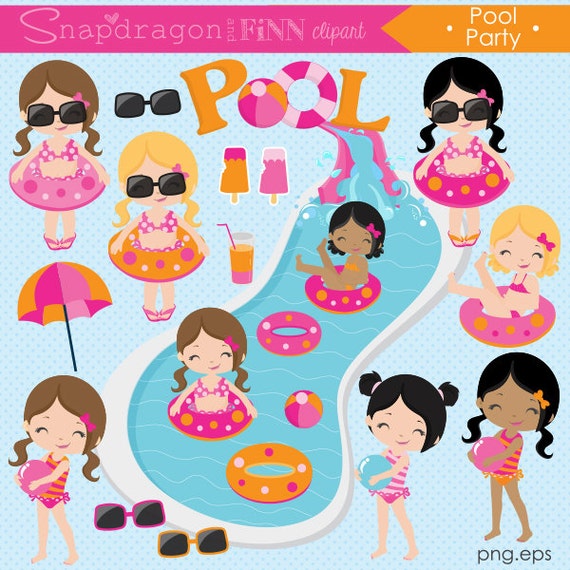 View full size Girls Pool Party Png Clipart and download transparent  clipart for fre…