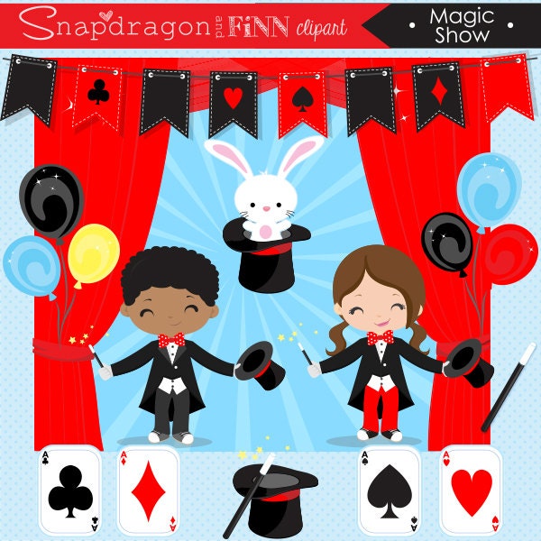BUY5GET5 Magic clipart, Magic Show clipart, Magician clipart, Magic Boy, Magic Girl, Magic Party, Magos, Licencia comercial incluida