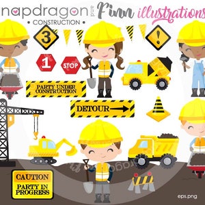 BUY5GET5 Costruzione clipart, Costruzioni Camion clipart, Costruzione Boy, Carte di costruzione, Camion clipart,