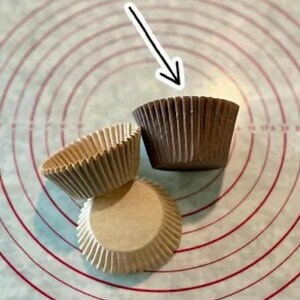 2" X 1-3/4" Brown "Taller" Standard Size Greaseproof Baking Cup • Baking Liner • Baking Cups • Muffins • Paper Liners • Brown Baking Cup image 2