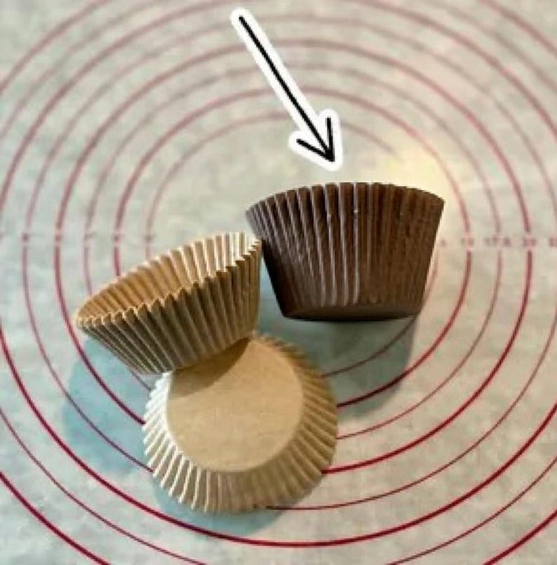 2" X 1-3/4" Brown "Taller" Standard Size Greaseproof Baking Cup • Baking Liner • Baking Cups • Muffins • Paper Liners • Brown Baking Cup image 2