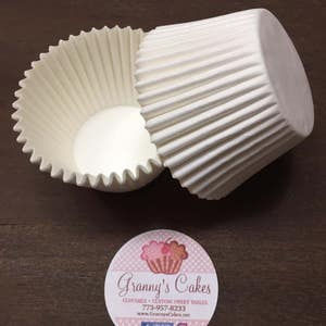 2" X 1-3/4" più alto Pirottino antigrasso di dimensioni standard • Rivestimento per cottura • Pirottini per cottura • Muffin • Pirottini di carta • Pirottino bianco per cottura