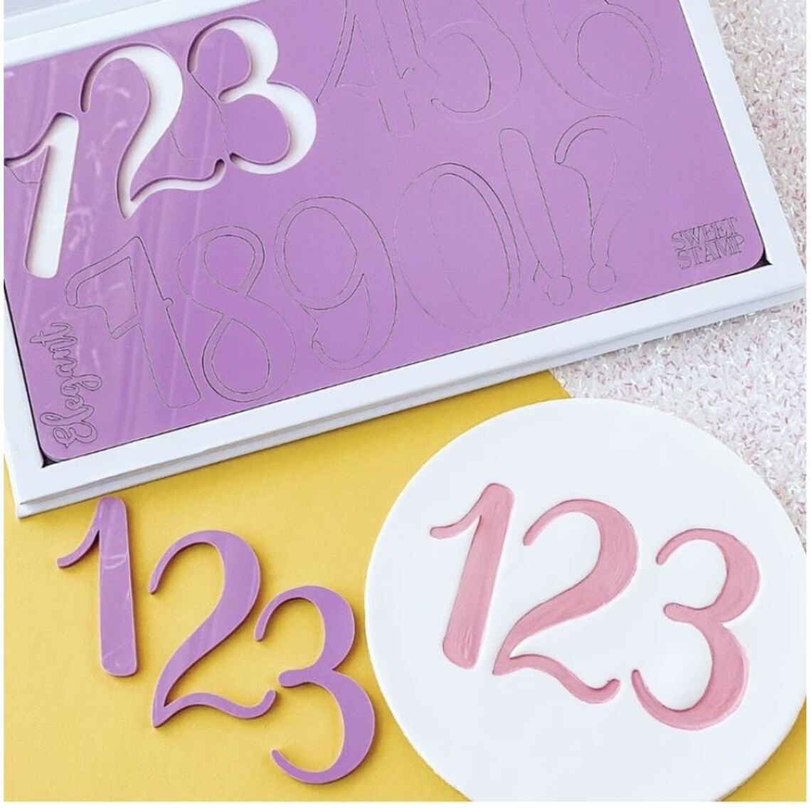 GIANT Elegant NUMBERS Sweet Stamp Elegant Numbers SweetStamp Etsy