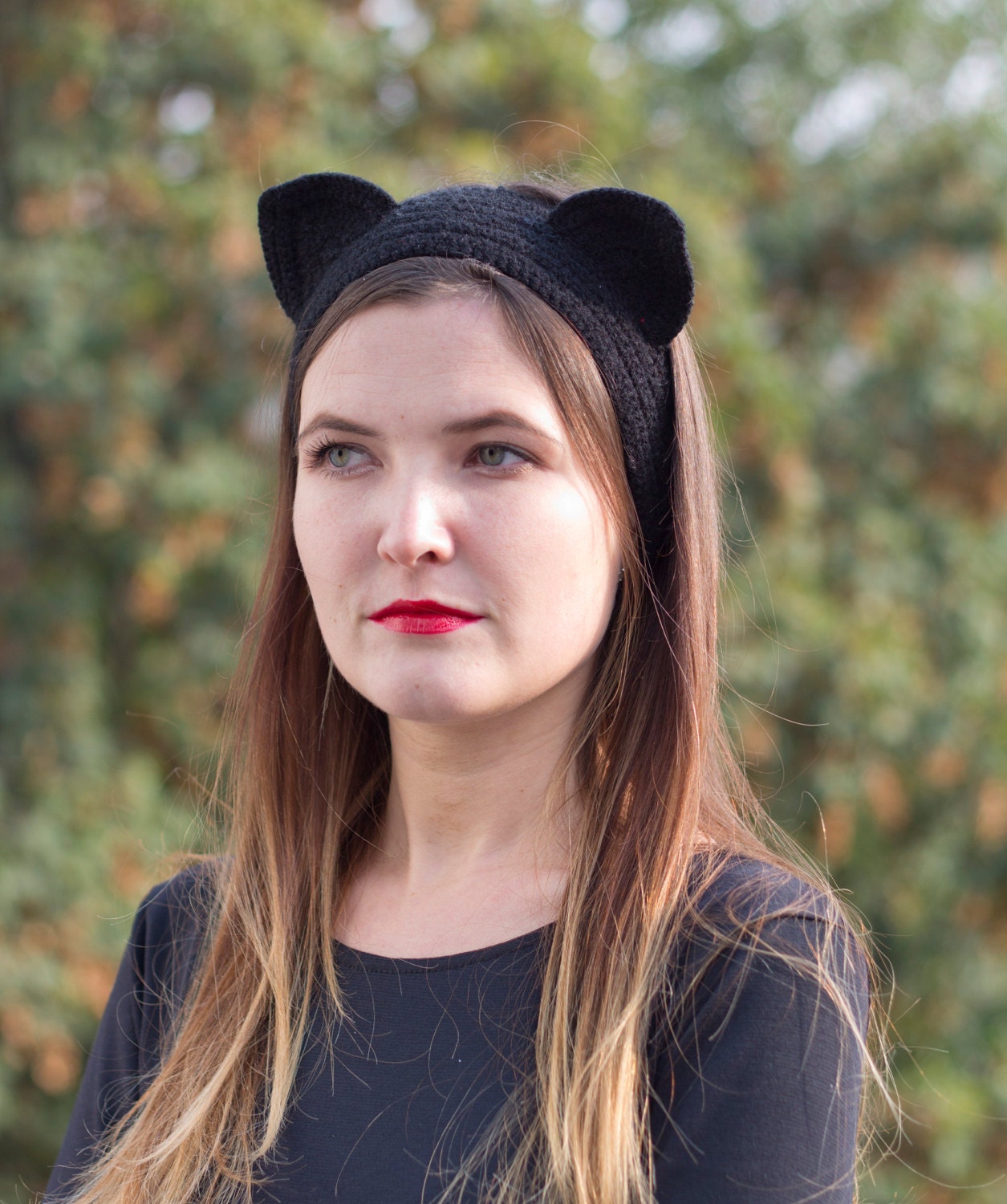 Cat ears headband Crochet women headband Crochet cat ears Ear | Etsy