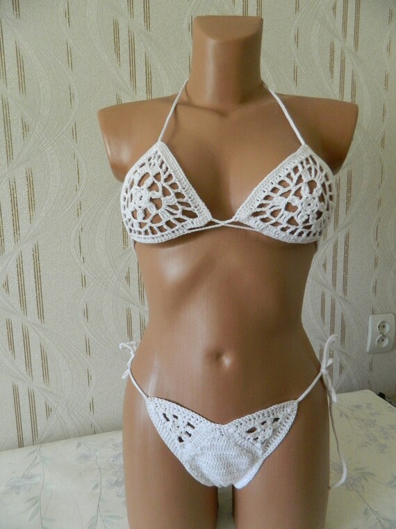 unlined crochet bikini