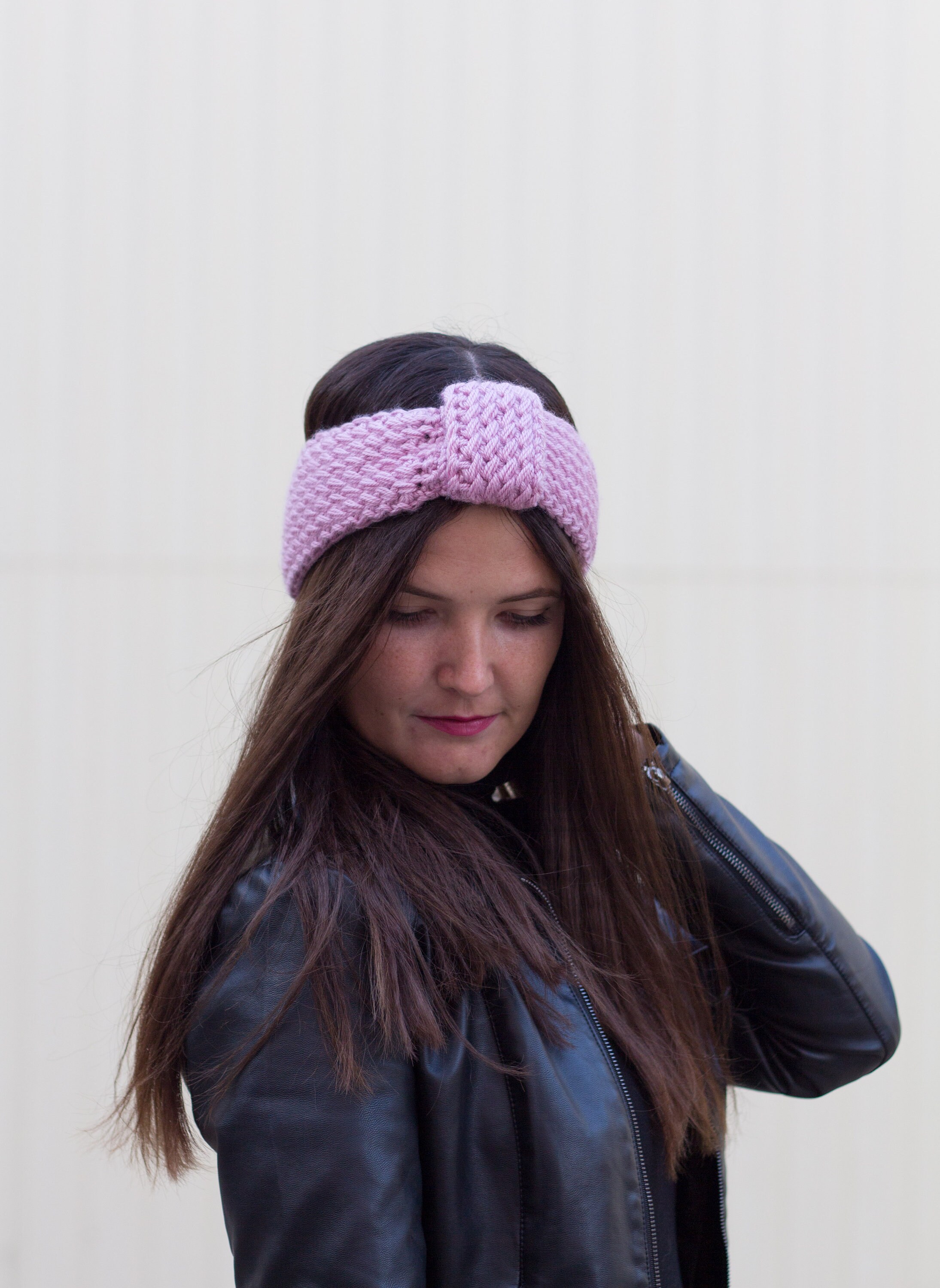 Turban headwrap Knitted Pure Woolen Headband Free Shipping! Woolen Pink Headband