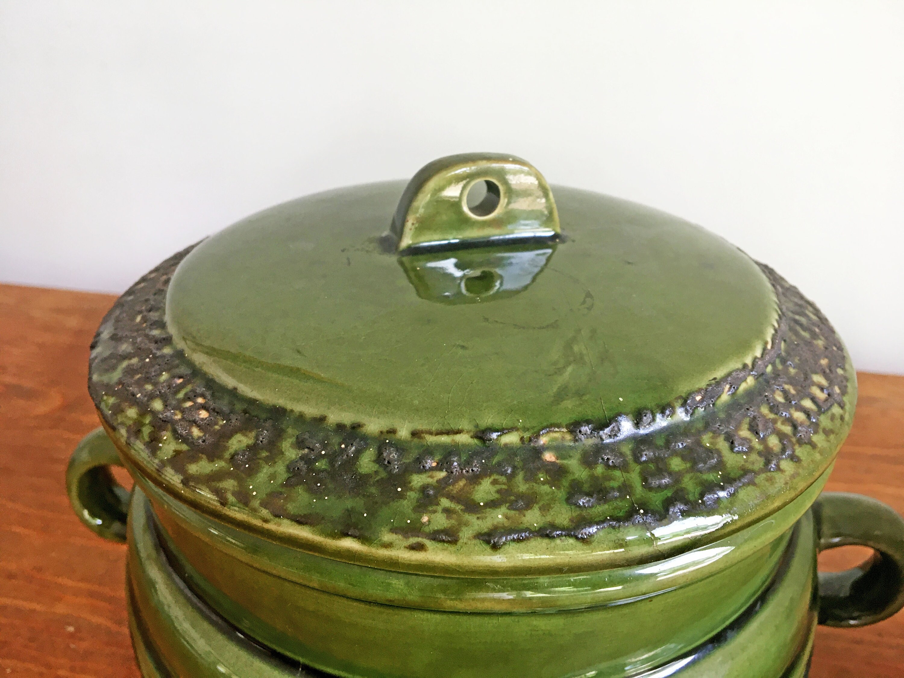 Vintage Laurentian Pottery Jar w Lid Canada/LP 1058 Green & Etsy