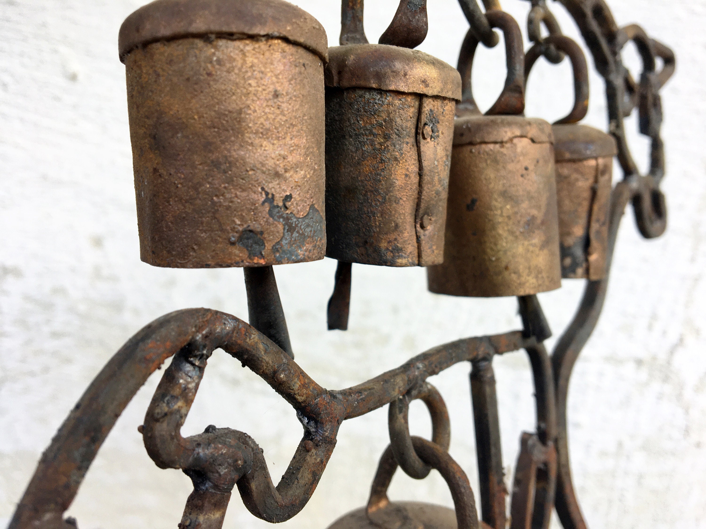 Rustic Cow Bells Metal Wind Chimes/Rusty Folk Art Primitive Etsy