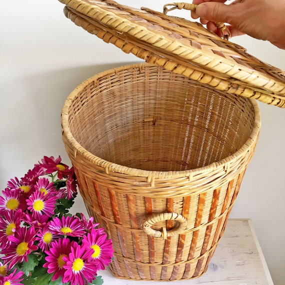 Bamboo Baskets For Kitchen Picnic Foods Flower Vegetable Laundry Storage Basket