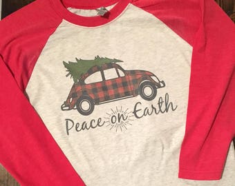 peace on earth raglan vintage christmas shirt christmas shirt christmas tree shirt vw beetle raglan buffalo plaid shirt christmas tee - Christmas Plaid Shirt peace on earth raglan vintage christmas shirt christmas shirt christmas tree shirt vw beetle raglan buffalo plaid shirt christmas tee - Christmas Plaid Shirt