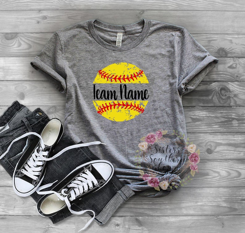 Team Softball Shirt Custom Softball Shirt Softball Team Etsy