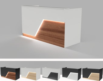 Miami Reception Desk: Modern Sales Counter with LED Lights