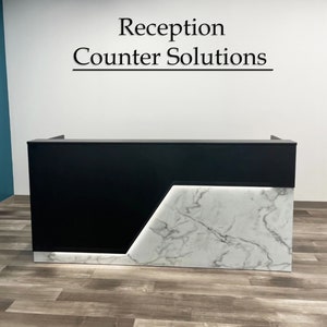 Miami Reception Desk: Modern Sales Counter with LED Lights
