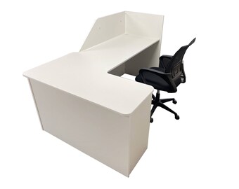 Newport L-Shape Reception Desk with LED Lighting