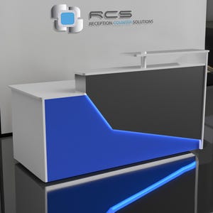 California Reception Desk: 6ft Office Sales Counter with LED Lights