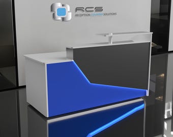 California Reception Desk: 6ft Office Sales Counter with LED Lights