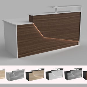 California Reception Desk: 6ft Office Sales Counter with LED
