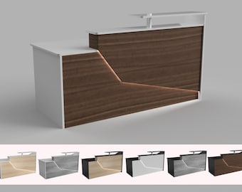 California Reception Desk: 6ft Office Sales Counter with LED