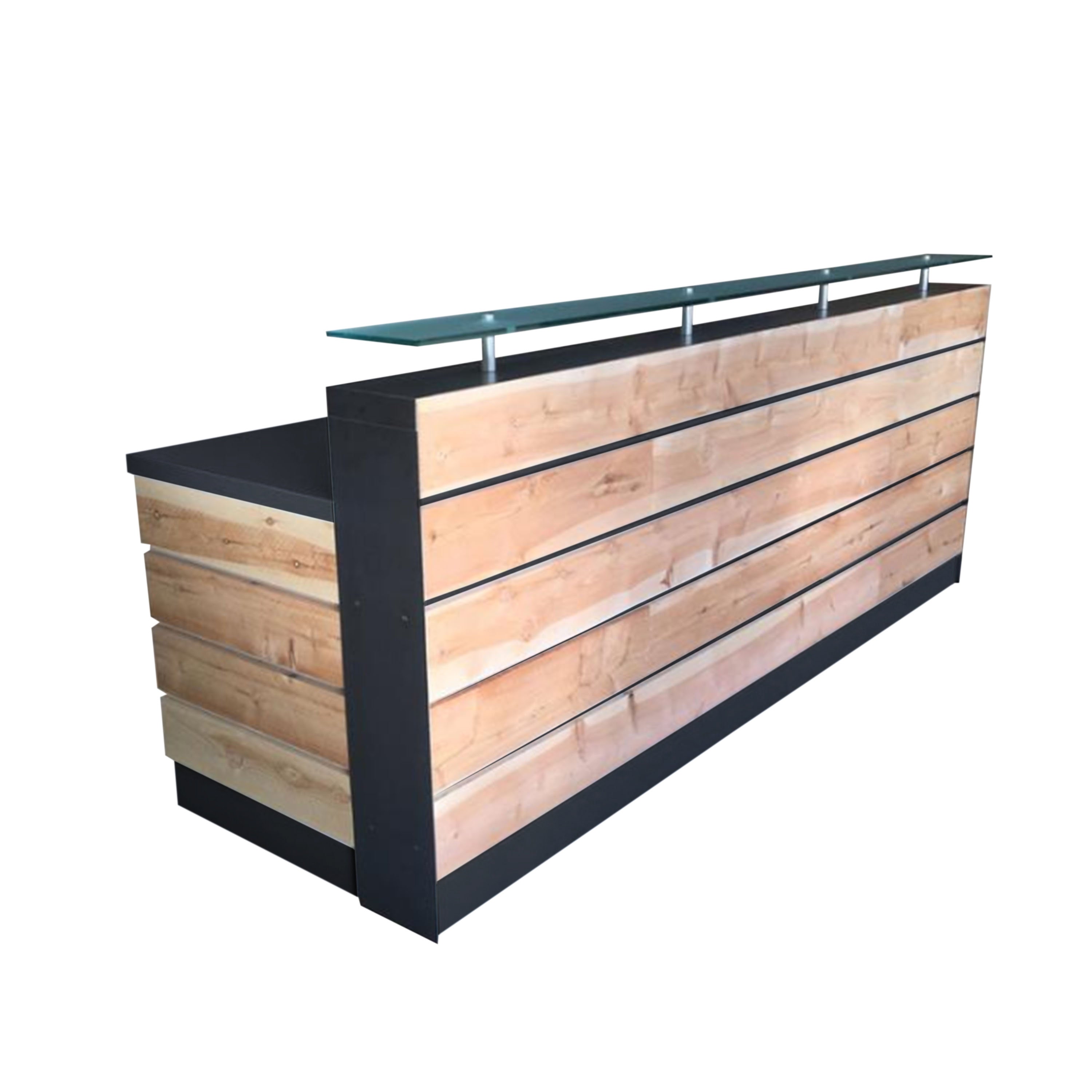 Wooden reception counter deals