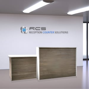 8ft ADA Malibu Reception Desk, Reception Counter, Sales Counter, Office Desk, Front Counter